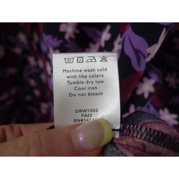 Draper James Plus Size Rosanne Shift Dress in Plum Floral XXL - Picture 9 of 10